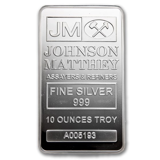 10 oz Silver Bar - Johnson Matthey 10 oz Silver Bar - Johnson Matthey